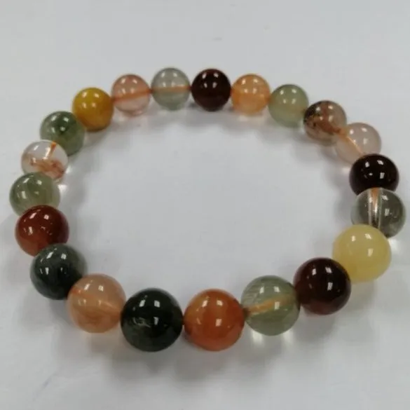 Ladies Multi coloured Natural Rutilated Quartz beaded bracelets by Pearlz Gallery | Bracelets that enhance overall happiness and focus