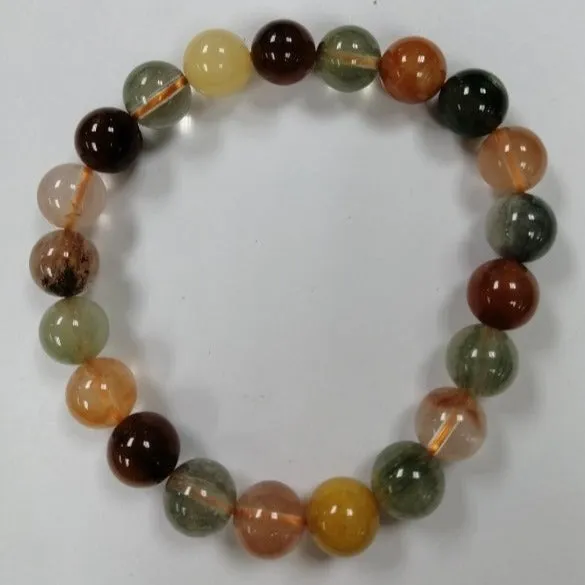 Ladies Multi coloured Natural Rutilated Quartz beaded bracelets by Pearlz Gallery | Bracelets that enhance overall happiness and focus