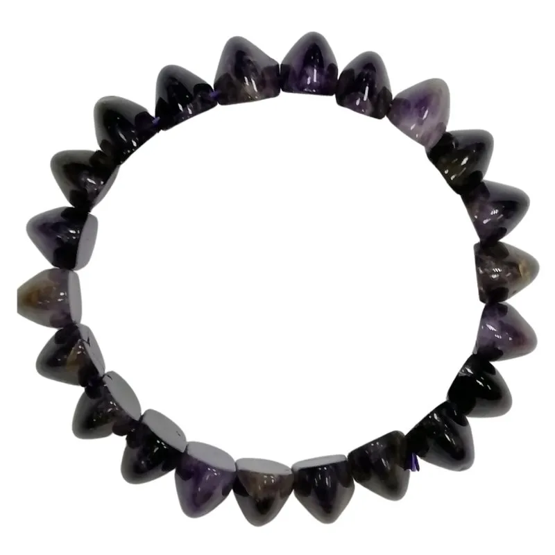 Ladies Natural Amethyst Stone Stretch Bracelet