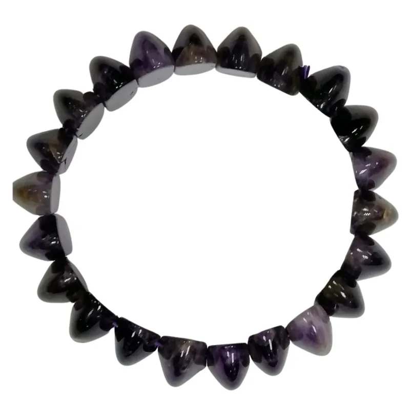 Ladies Natural Amethyst Stone Stretch Bracelet