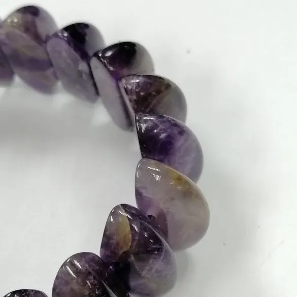 Ladies Natural Amethyst Stone Stretch Bracelet