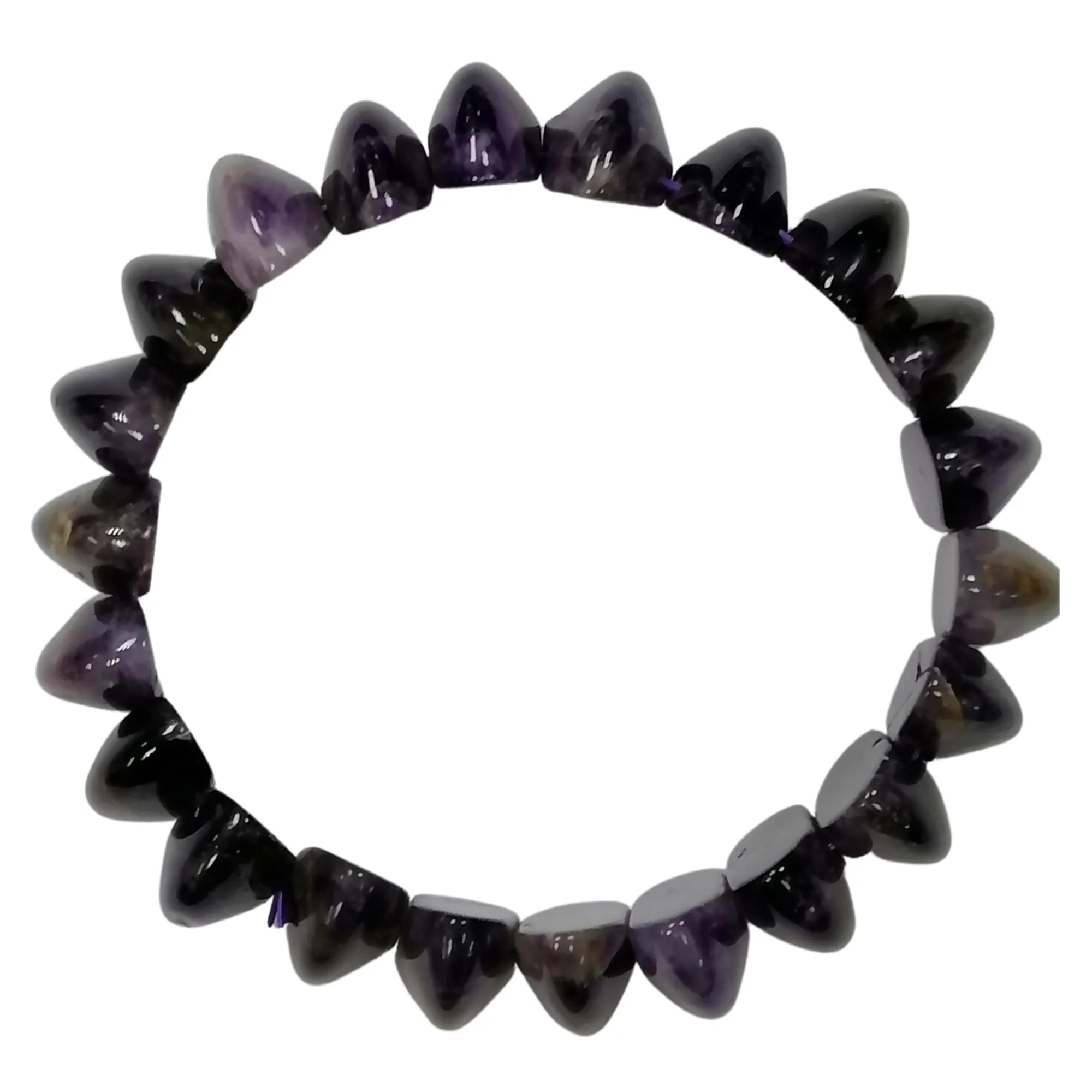 Ladies Natural Amethyst Stone Stretch Bracelet