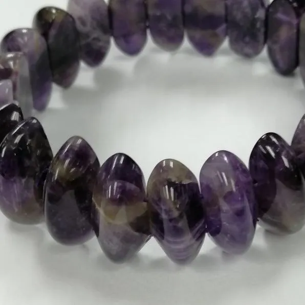 Ladies Natural Amethyst Stone Stretch Bracelet