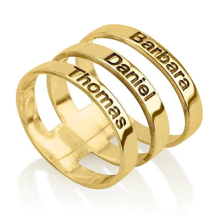 Layered Engraved Name Rings,Mother&#39;s Day Gift,Couples Rings,Birthday gift,Anniversay gift,Valentine gift,HIS & HERS,Couples,Mother Jewelry
