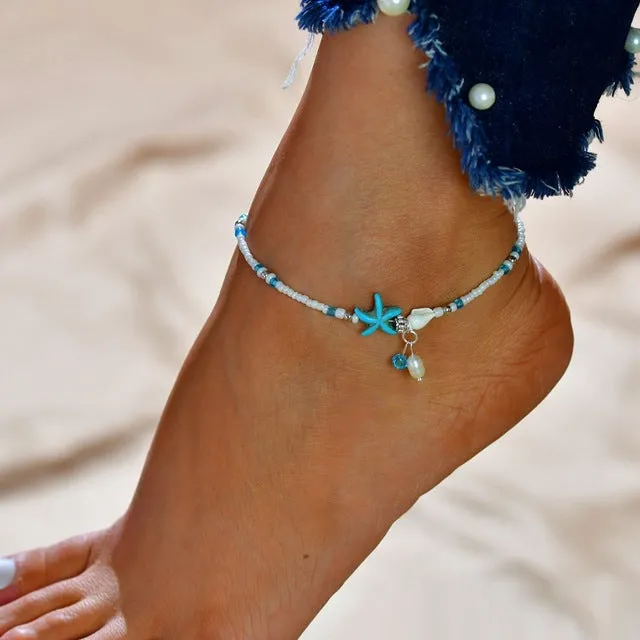 Leg Chain Round Hollow Flower Anklet Vintage Foot Jewelry