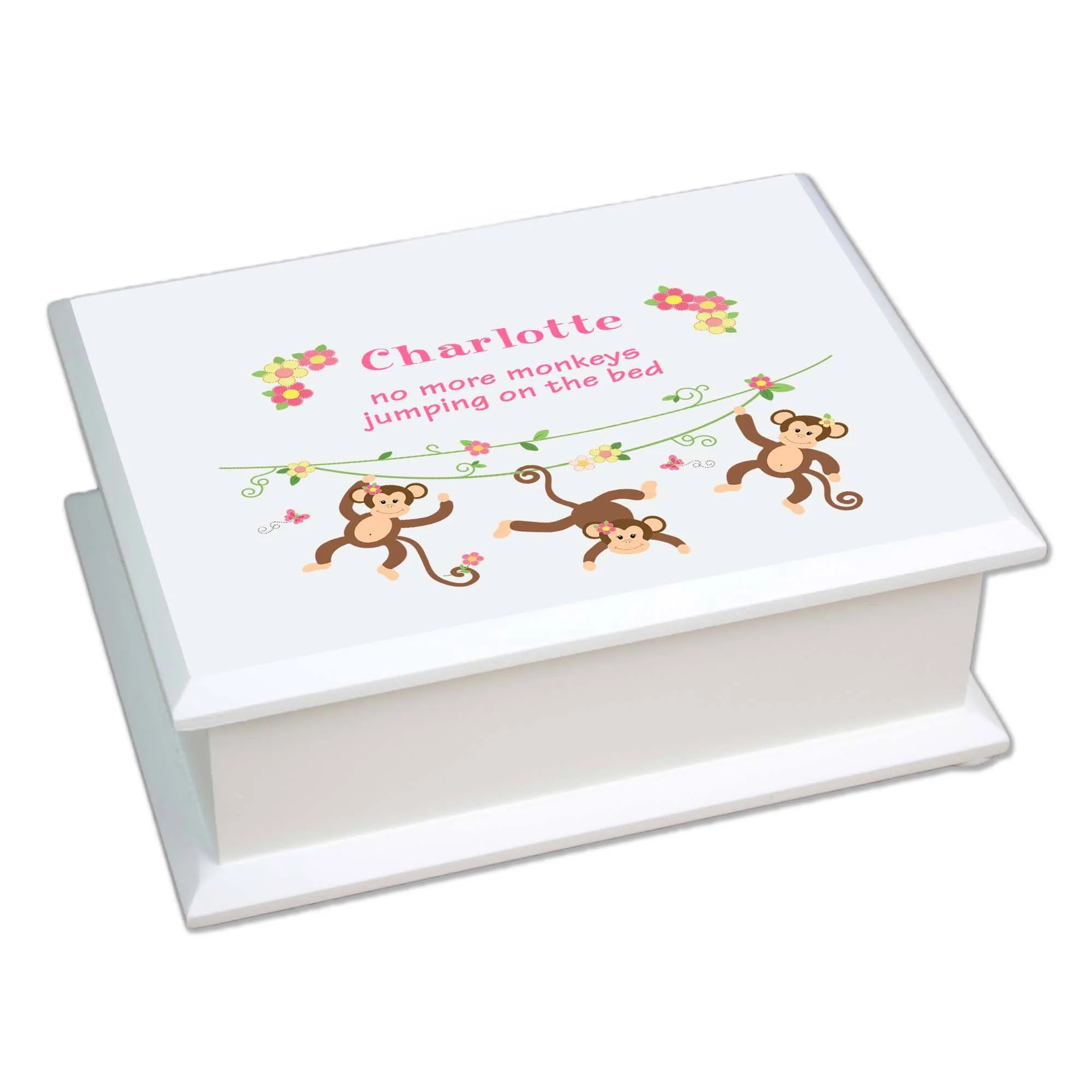 Lift Top Jewelry Box - Monkey Girl