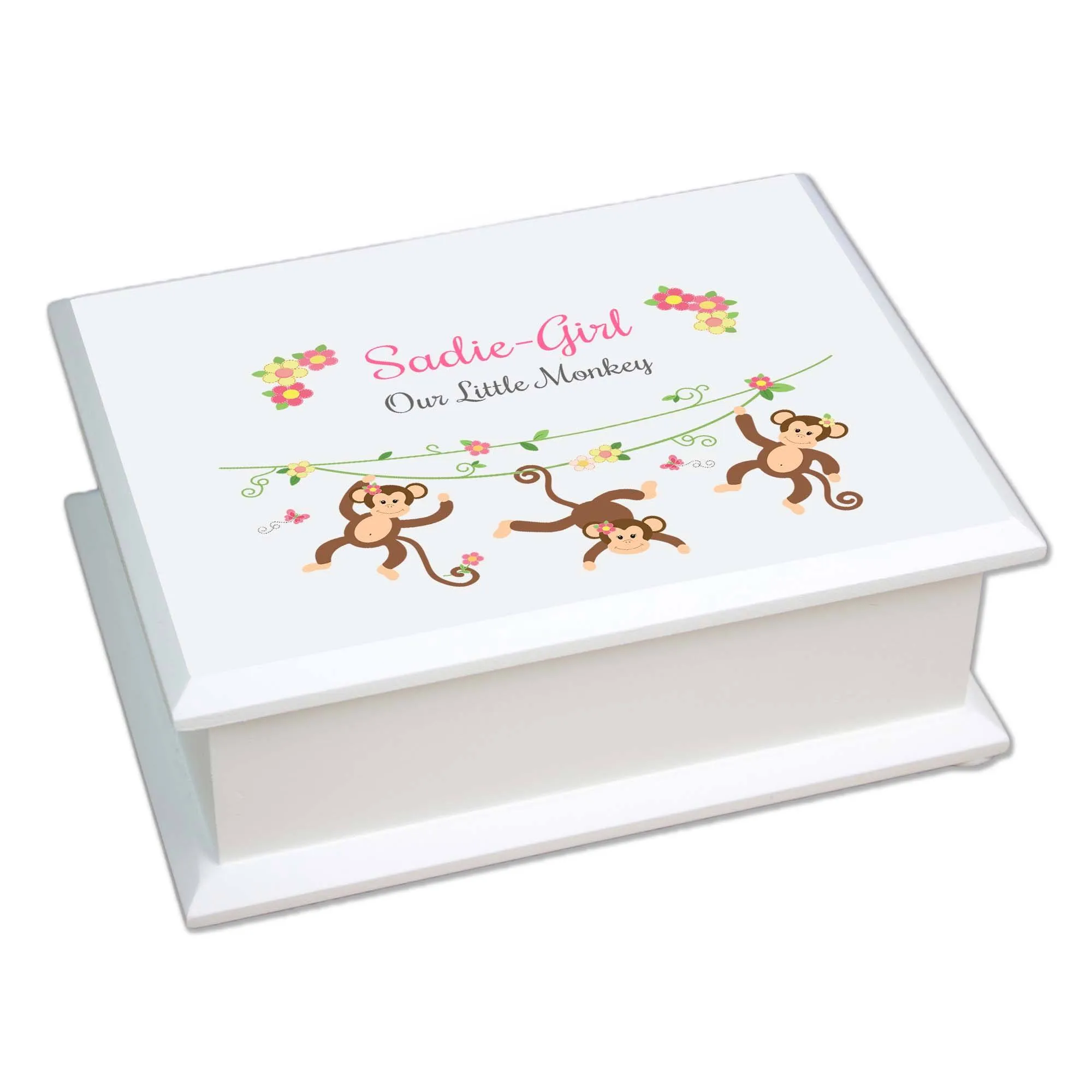 Lift Top Jewelry Box - Monkey Girl