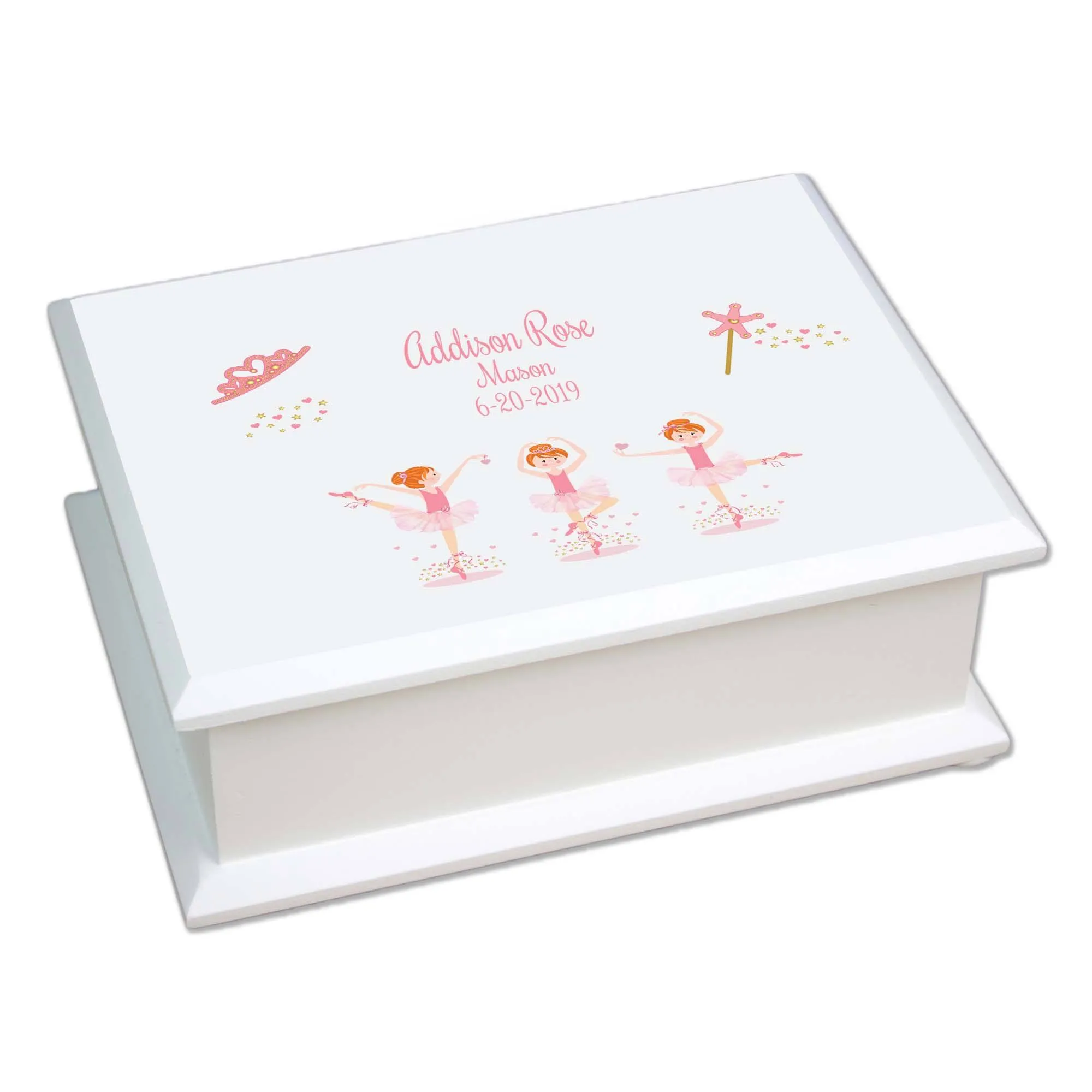 Lift Top Jewelry Box - Red Hair Ballerina