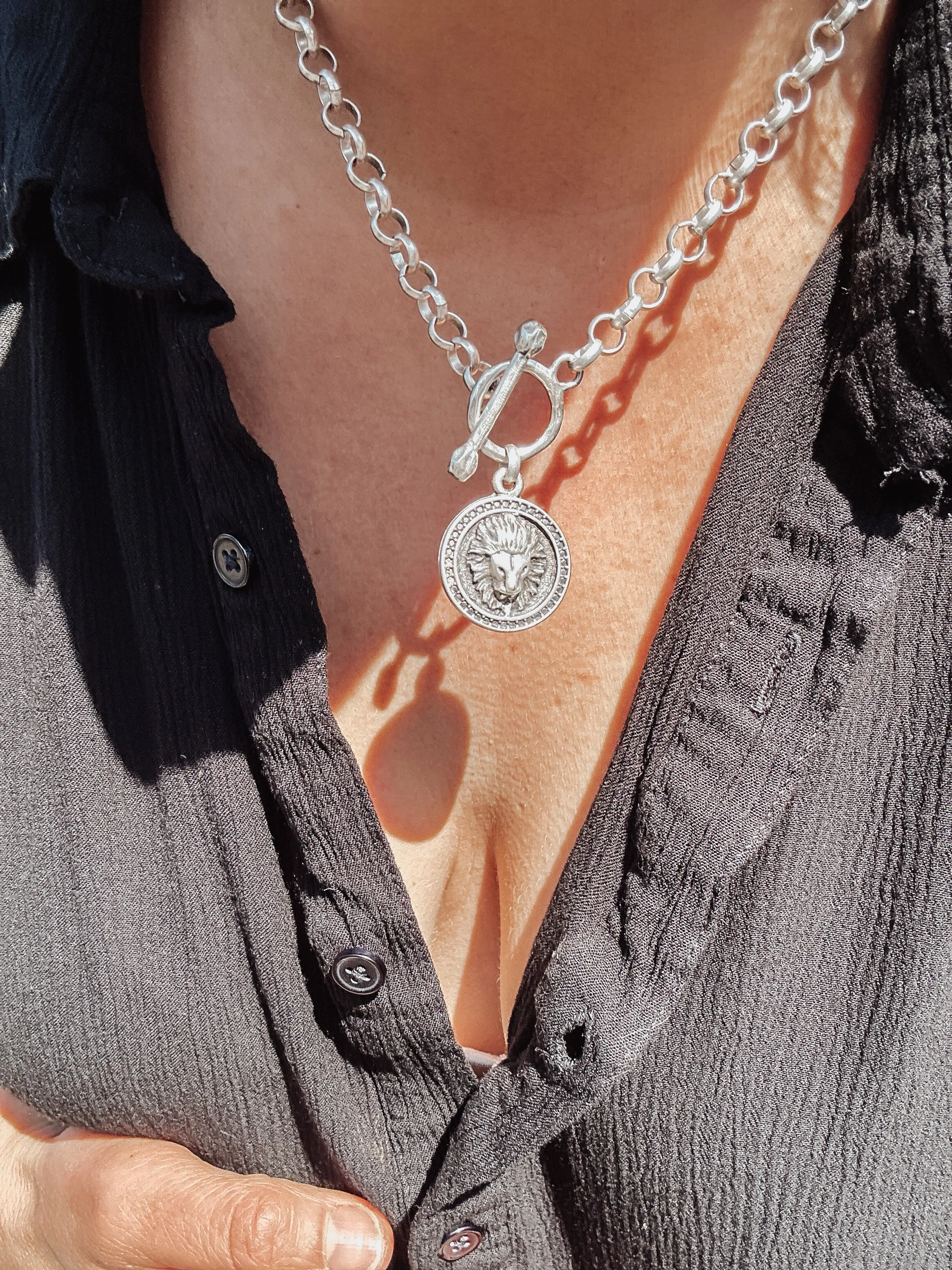 Lion Medallion Necklace