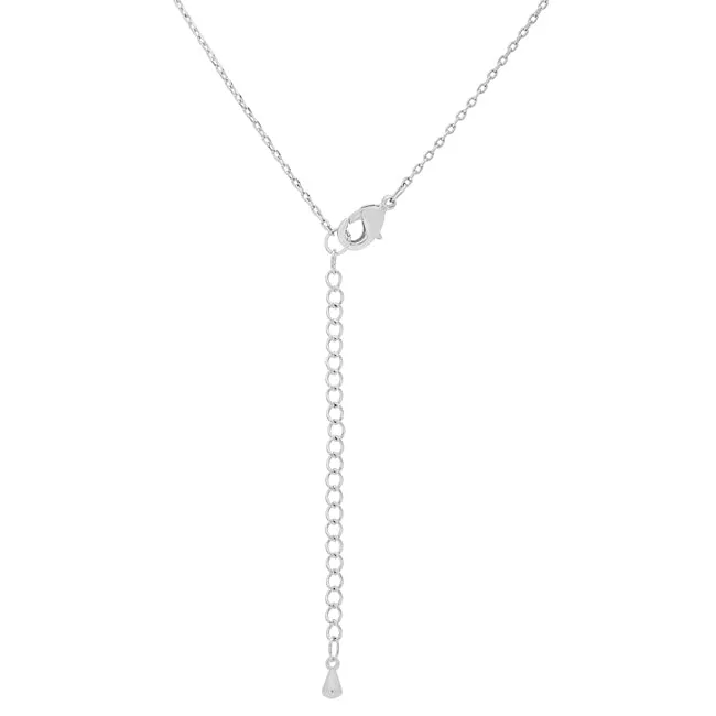 LOVCIA Initial U Necklace in Rhodium Plated Brass
