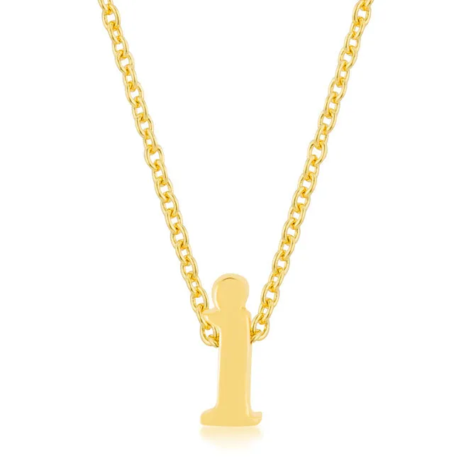 LOVCIA Radiant Gold Tone Initial I Necklace