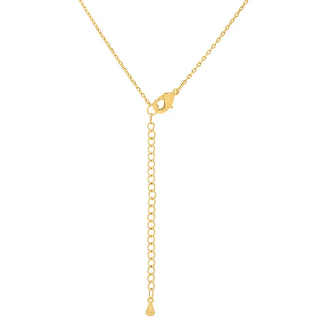 LOVCIA Radiant Gold Tone Initial I Necklace