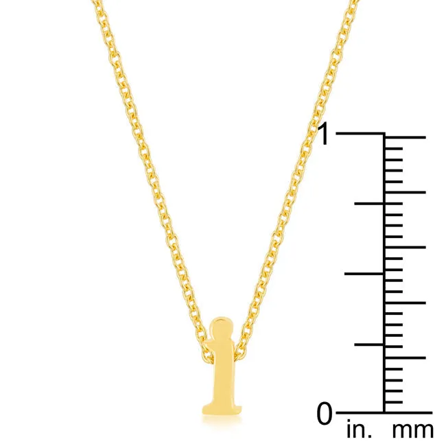 LOVCIA Radiant Gold Tone Initial I Necklace