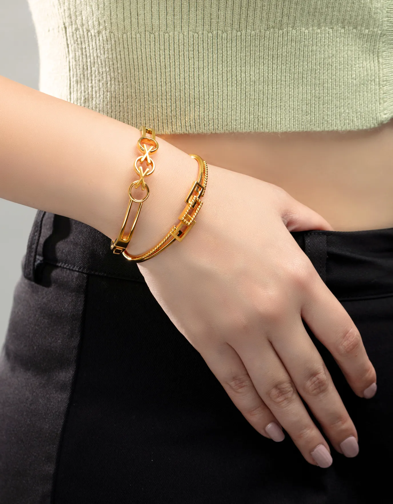 LVC 9IN Elena Opulence 999 Gold Bangle