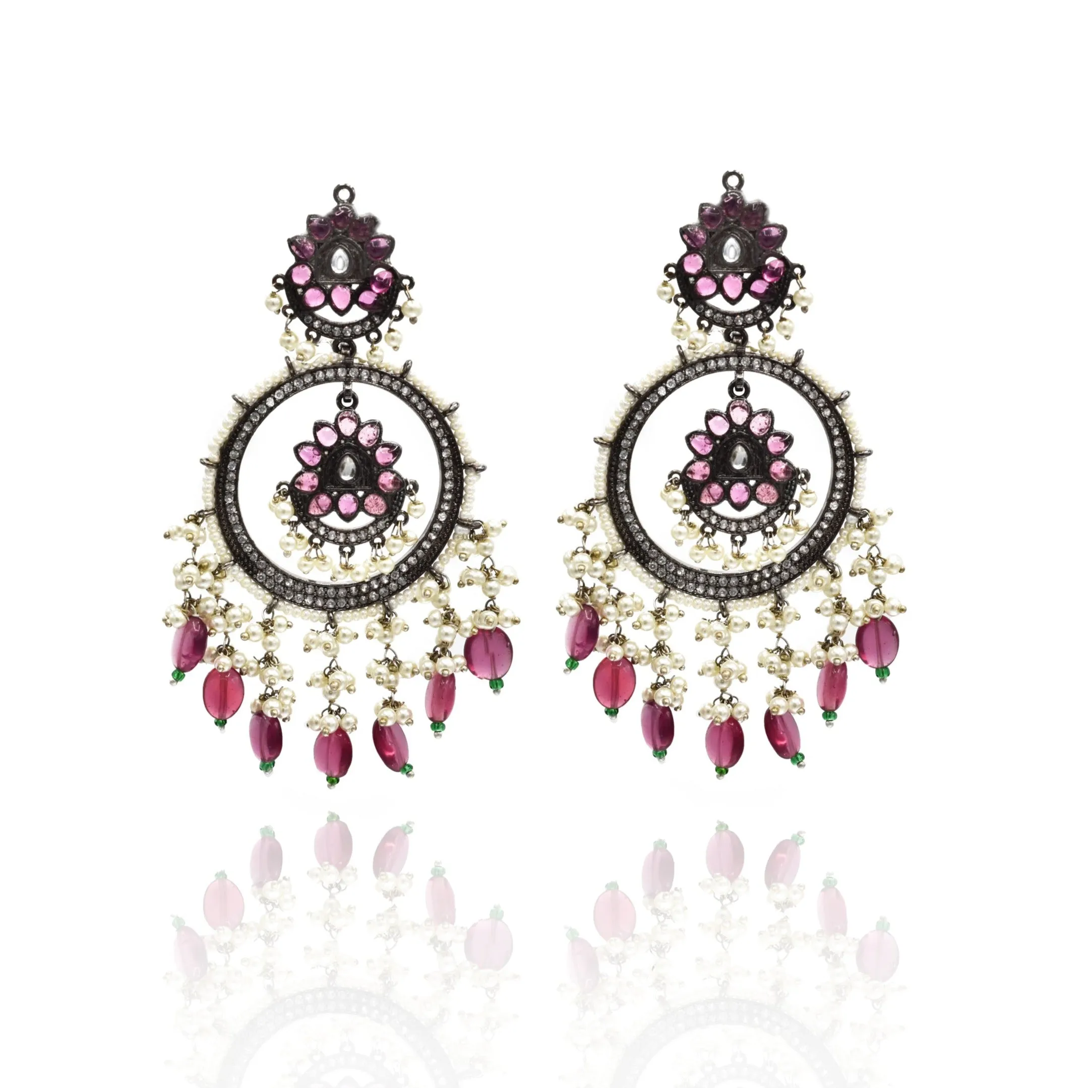 Mahi Studded Earrings Tikka Set