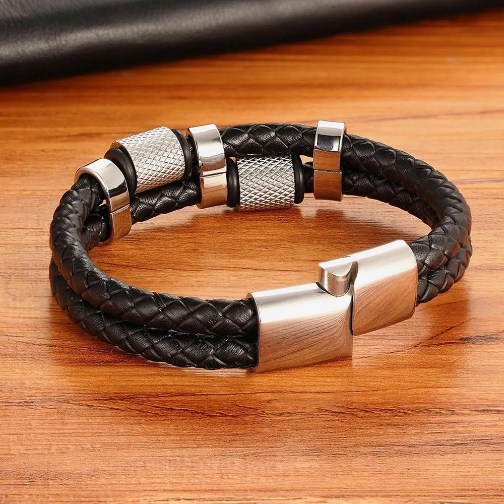 Men's Fashion Leather Bracelet