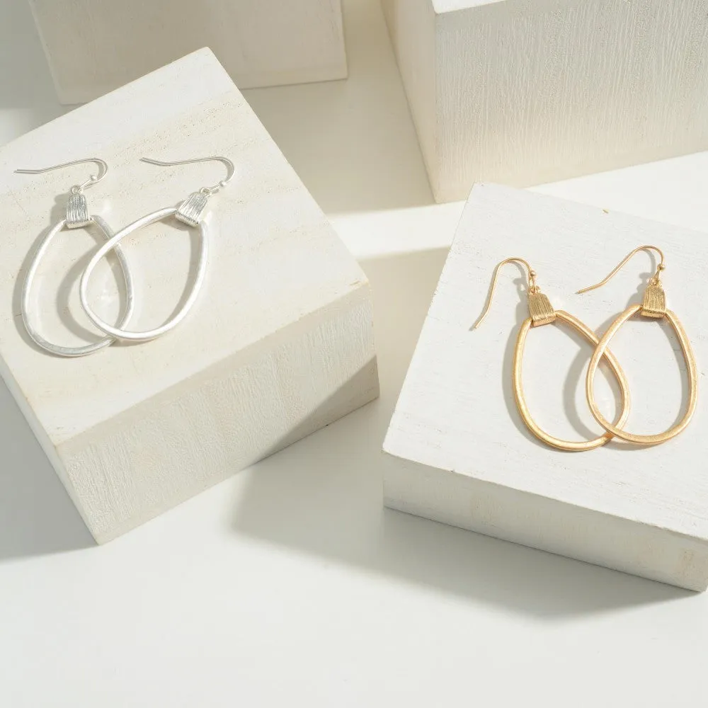Metal Tone Tear Drop Earrings
