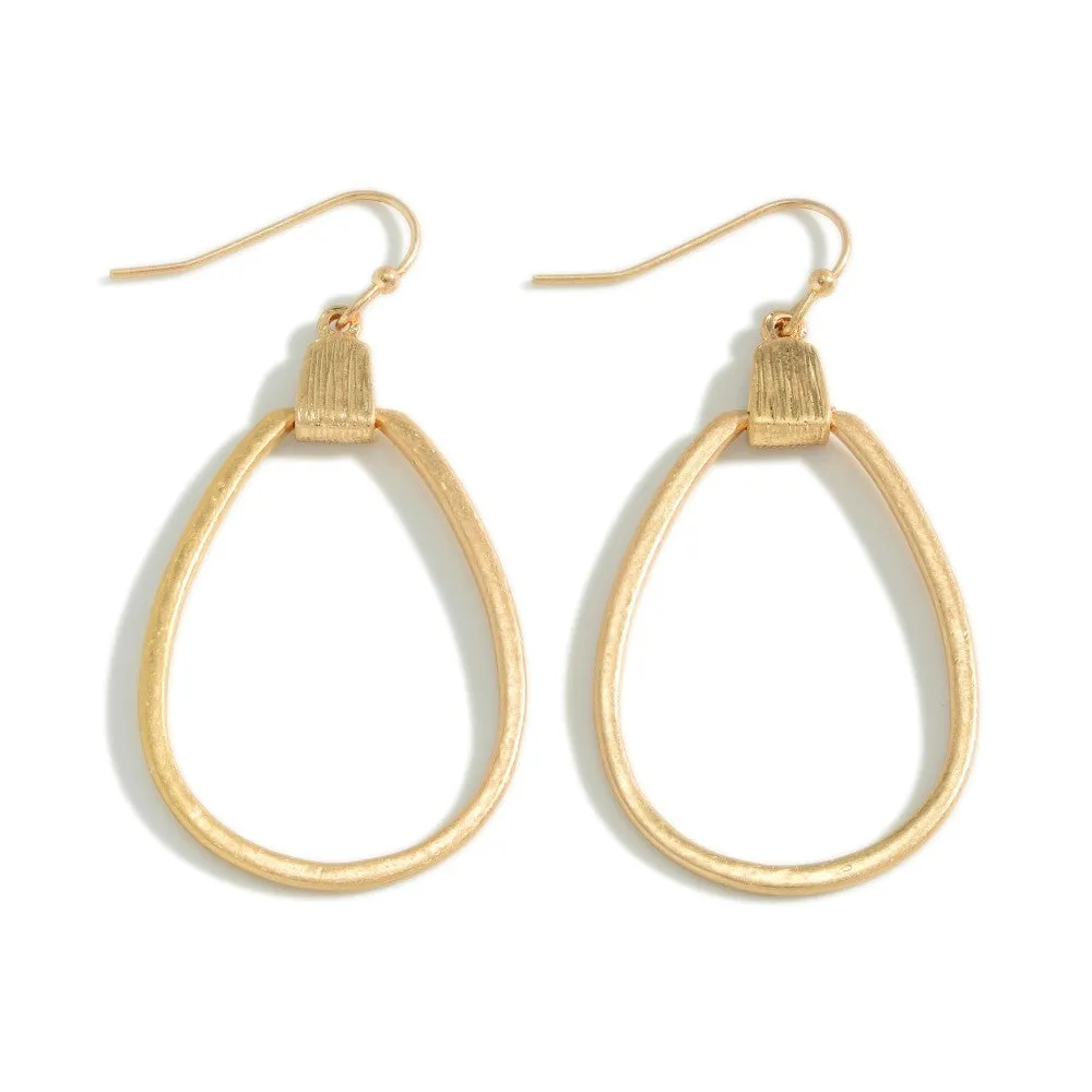 Metal Tone Tear Drop Earrings