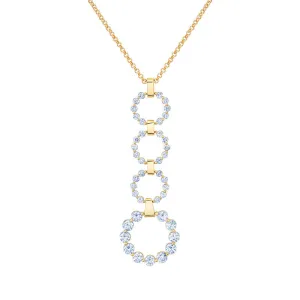 Michael M 14K Yellow Gold Cloud Drop Pendant P386