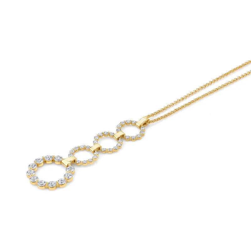 Michael M 14K Yellow Gold Cloud Drop Pendant P386