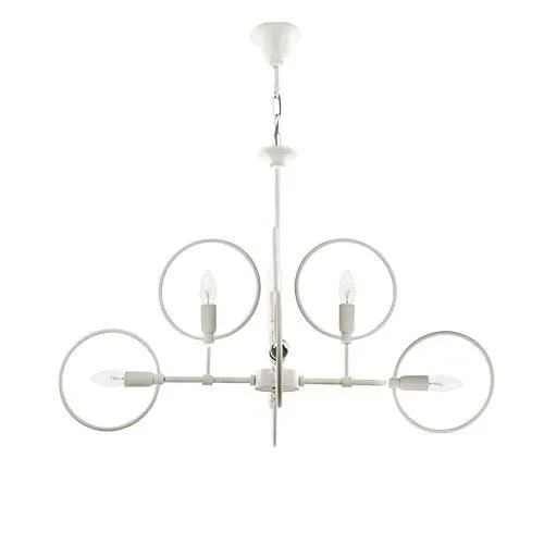 Modern Chandelier 8 Bulbs White