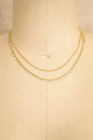 Mysian Gold | Layered Chain Necklace w/ Pendants