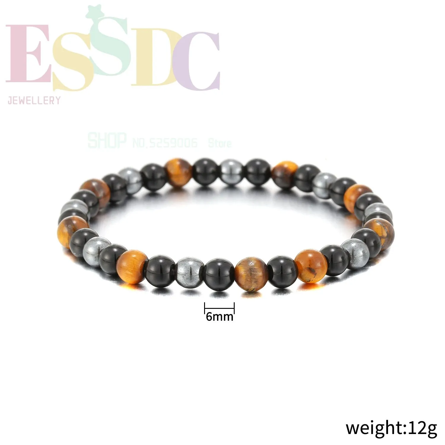 Natural Men for Magnetic Health Protection Tiger Eye Black Obsidian Hematite Beads Bracelets Women Soul Jewelry Gift for Family