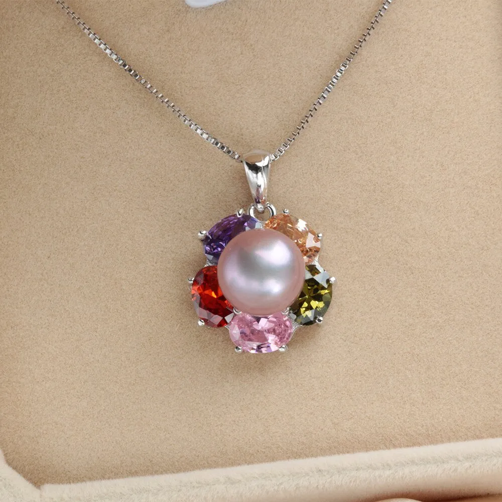 New Charming Colorful Zircon 925 Sterling Silver Women