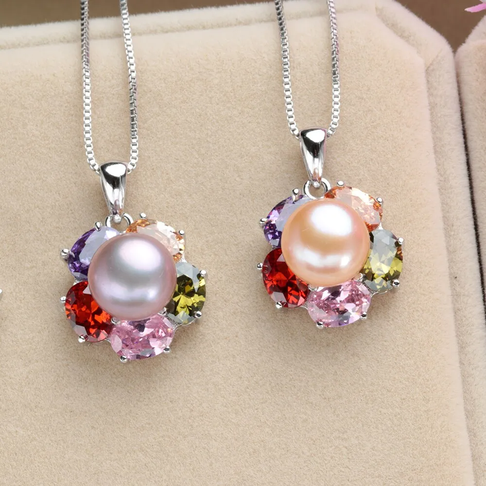 New Charming Colorful Zircon 925 Sterling Silver Women