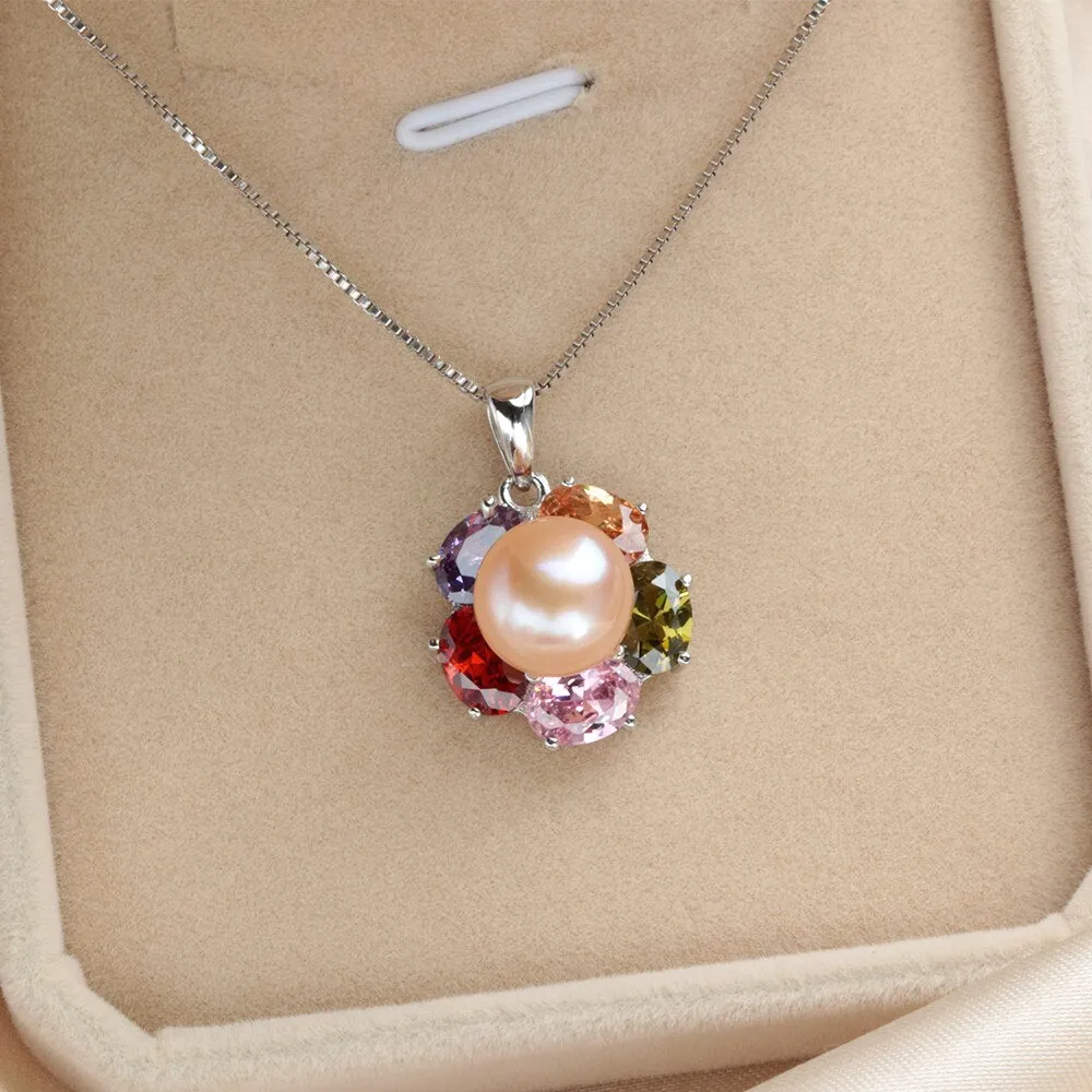 New Charming Colorful Zircon 925 Sterling Silver Women