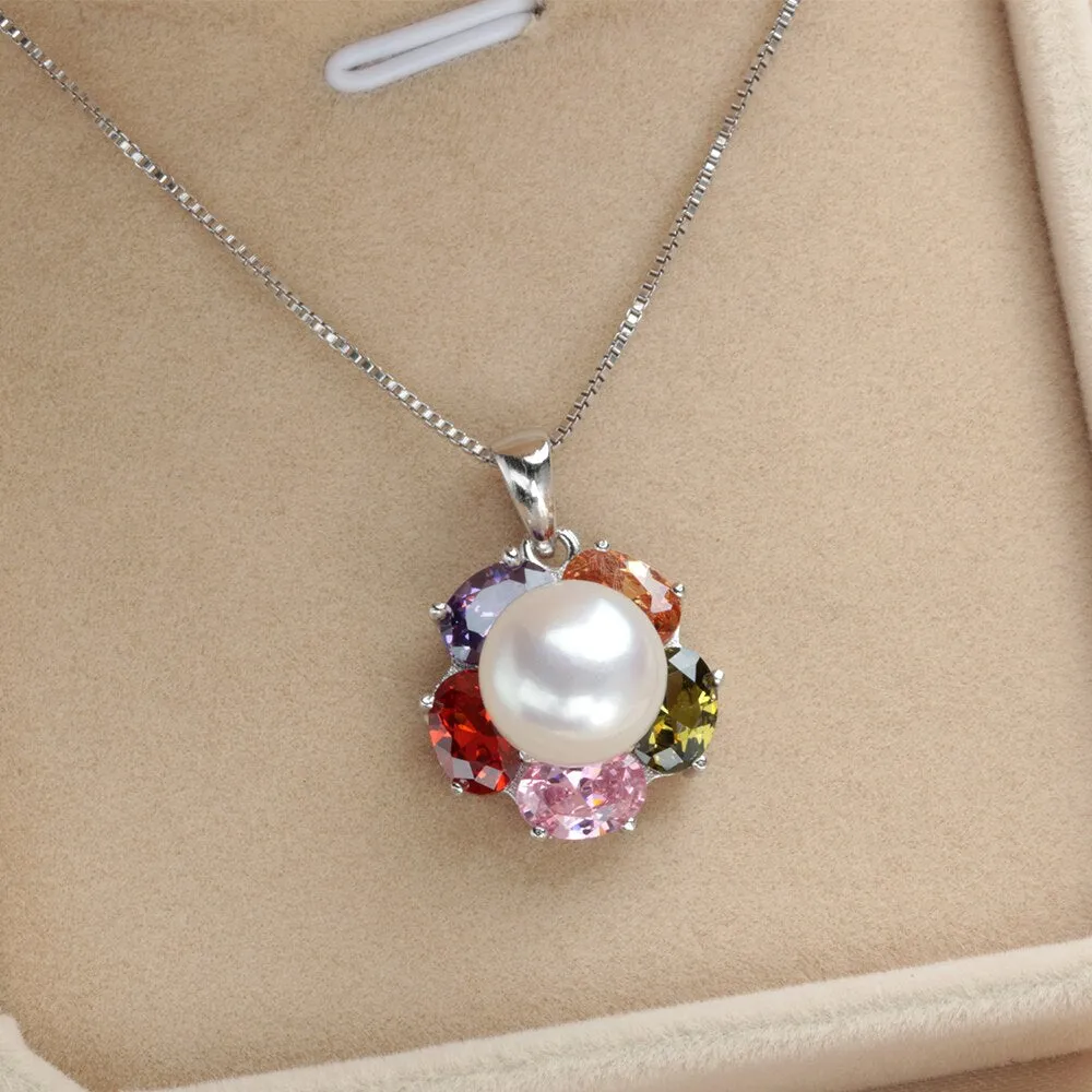 New Charming Colorful Zircon 925 Sterling Silver Women