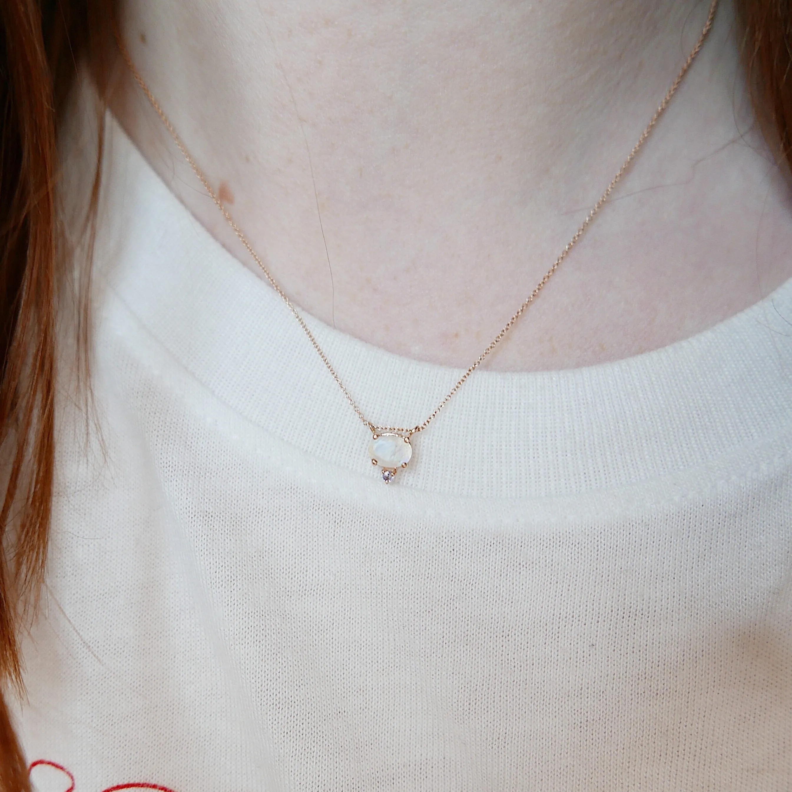 Nyla Moonstone Tanzanite Necklace