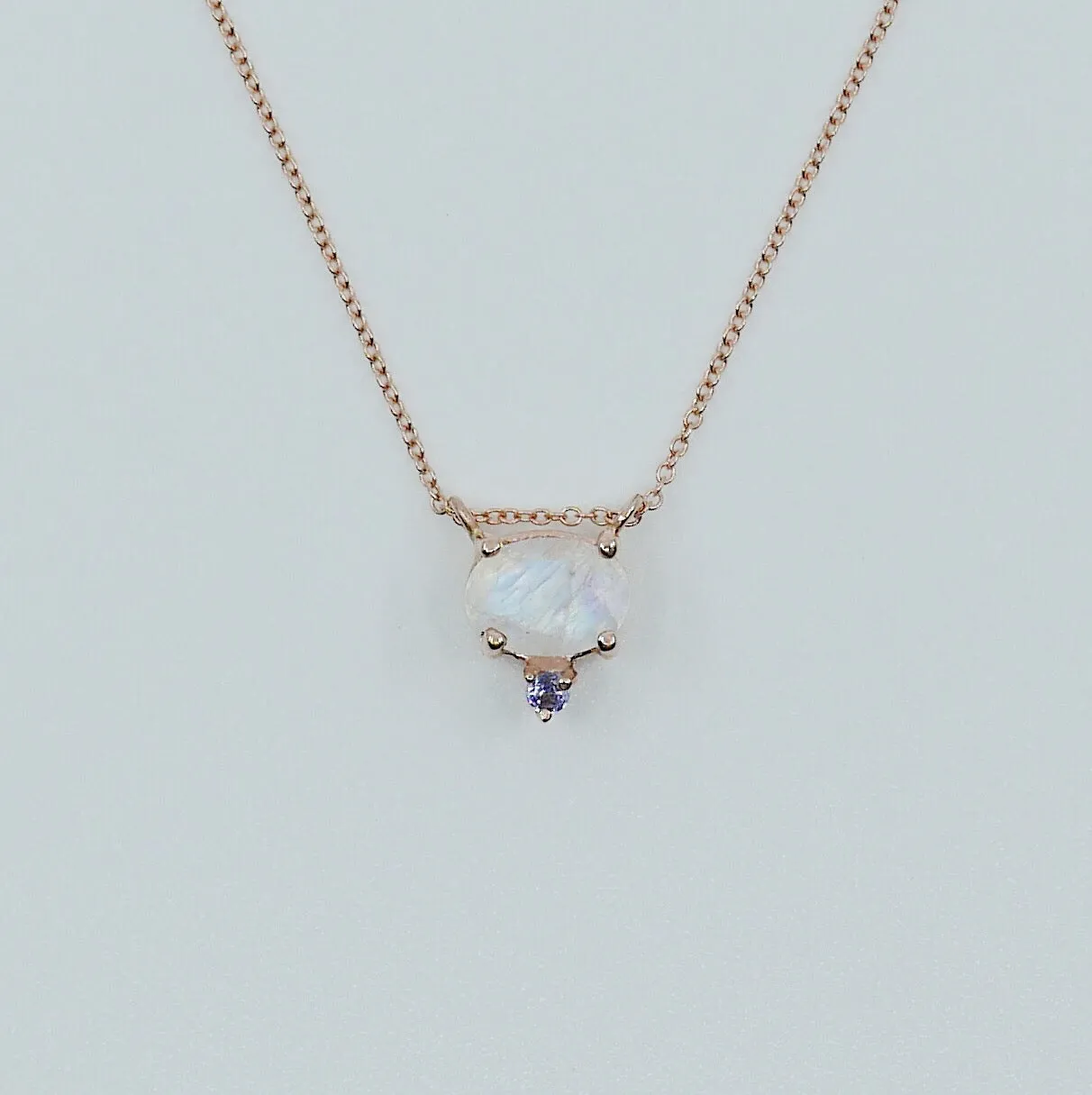 Nyla Moonstone Tanzanite Necklace