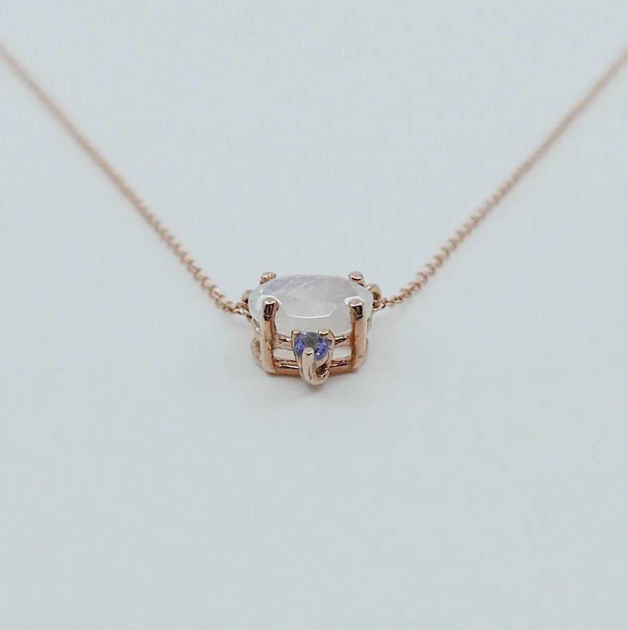 Nyla Moonstone Tanzanite Necklace