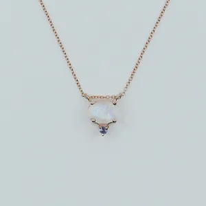 Nyla Moonstone Tanzanite Necklace