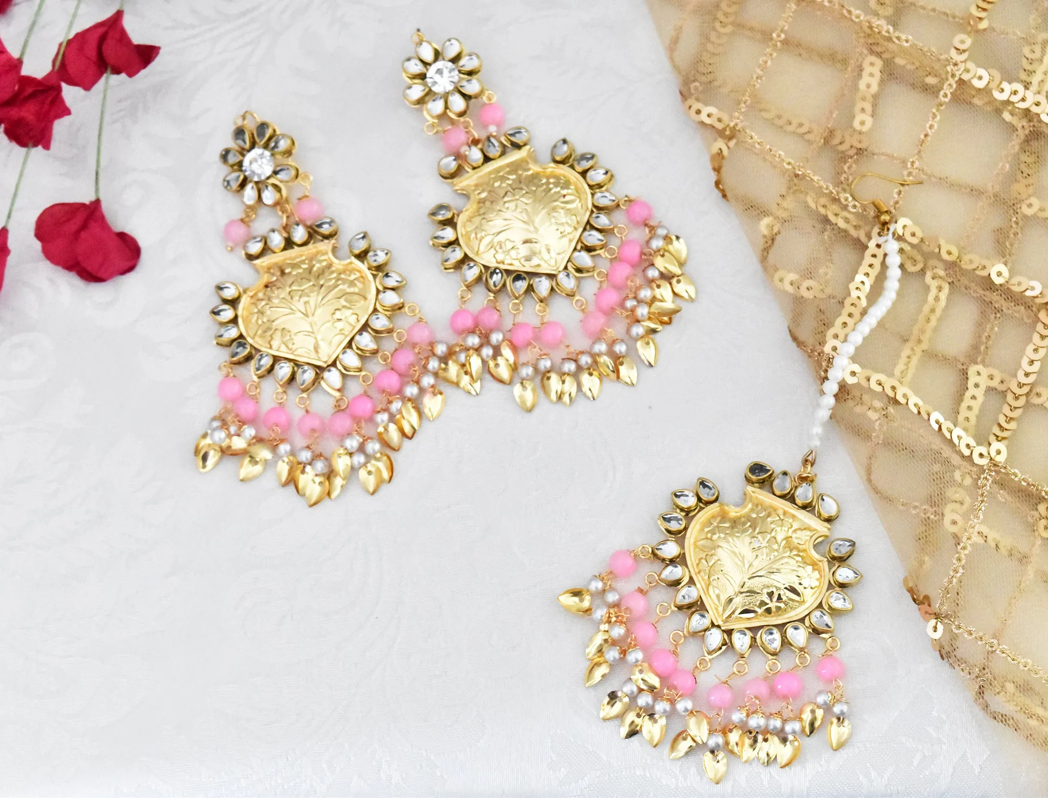 Nylaah Earrings and Tikka Set