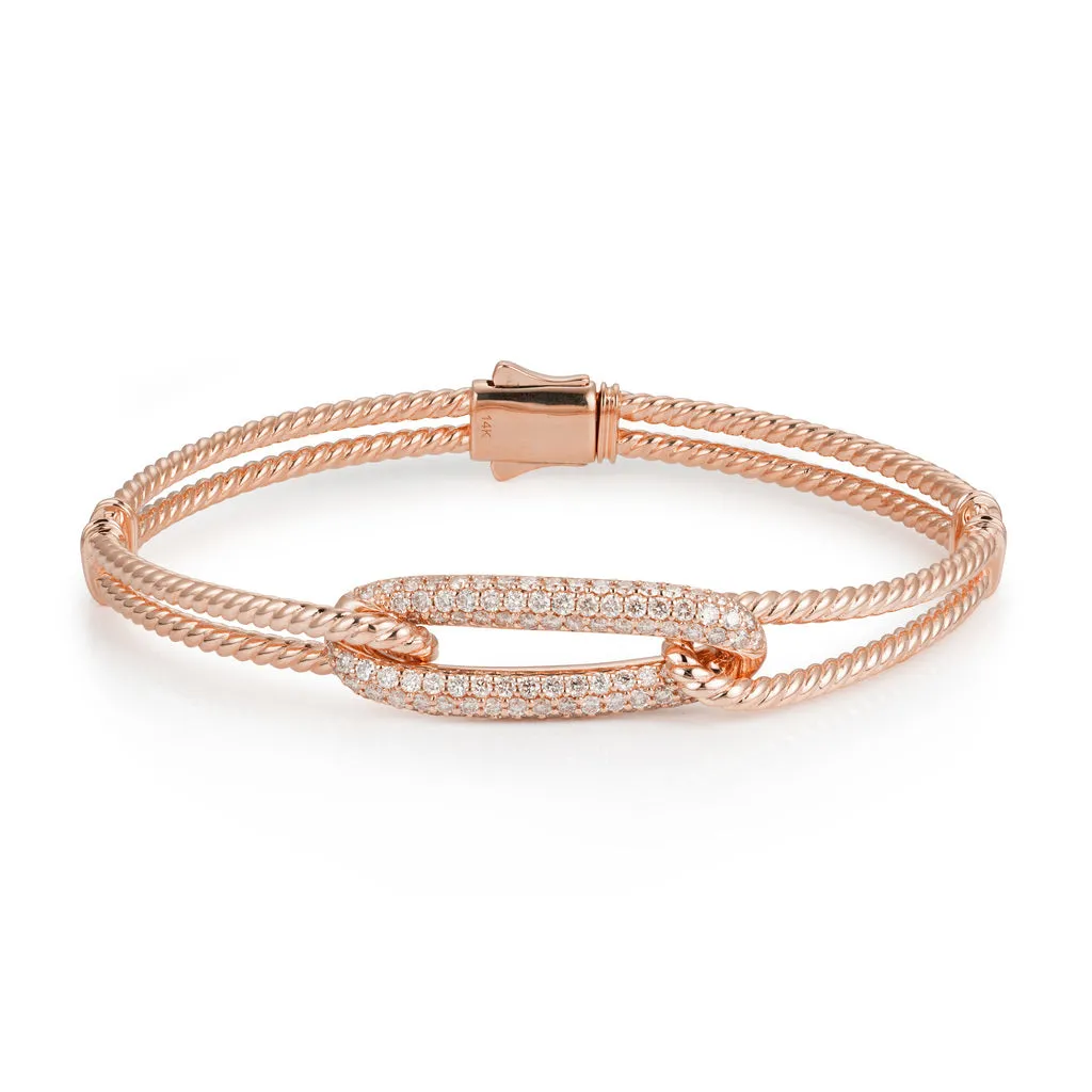 Orchid Gems Dainty Ropes Diamond Bangle