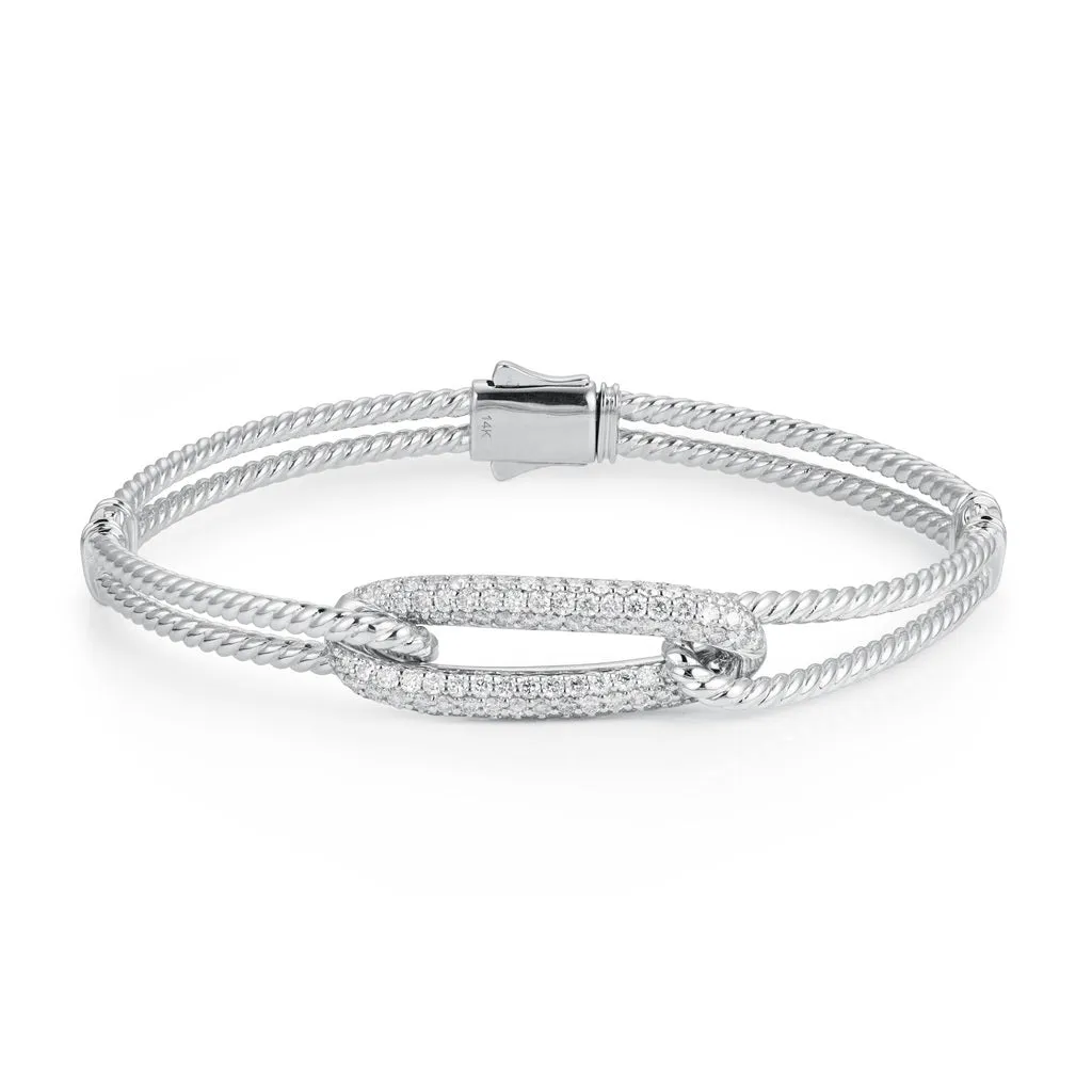 Orchid Gems Dainty Ropes Diamond Bangle