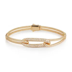 Orchid Gems Dainty Ropes Diamond Bangle