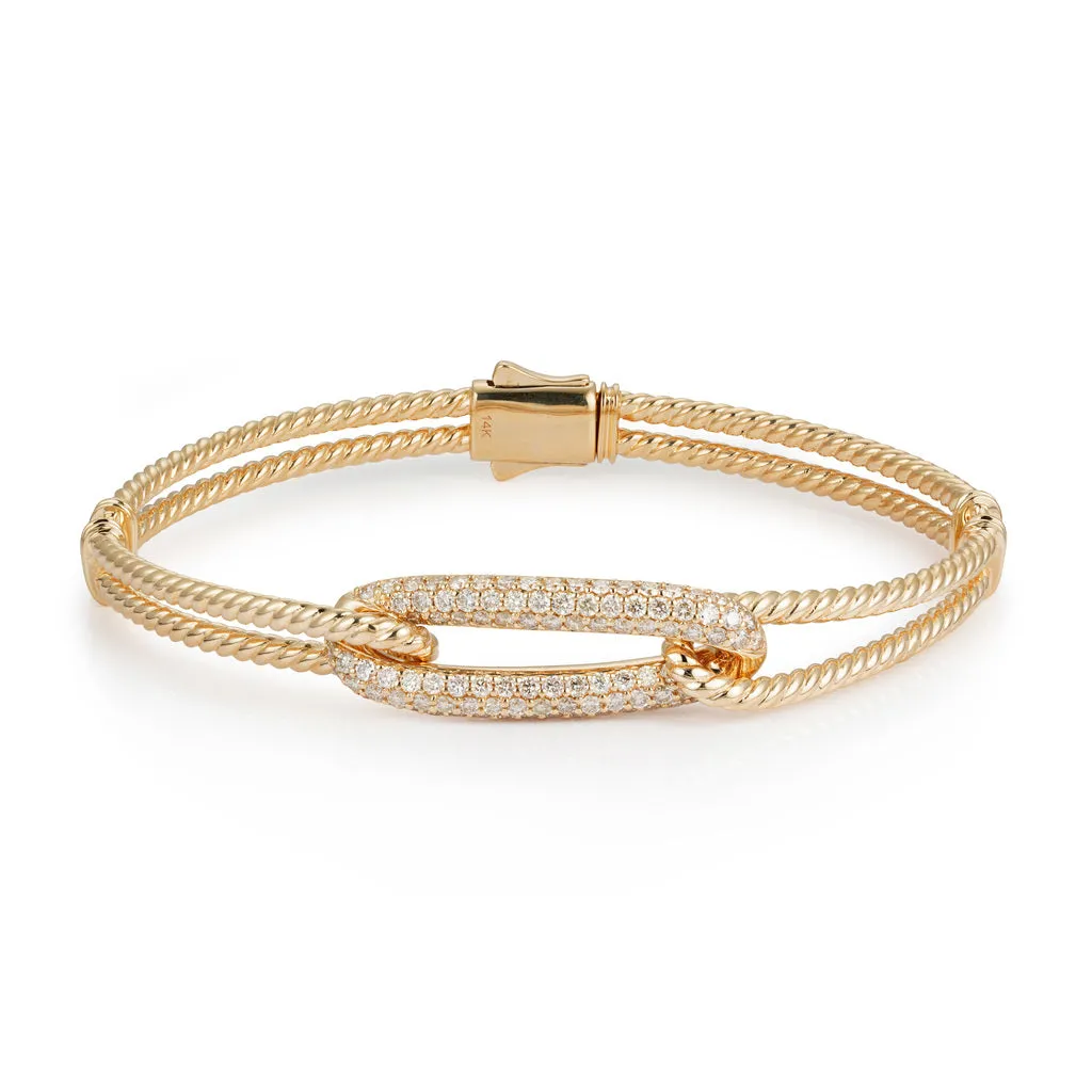Orchid Gems Dainty Ropes Diamond Bangle