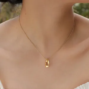 Oval Mobius Gold Filled Necklace