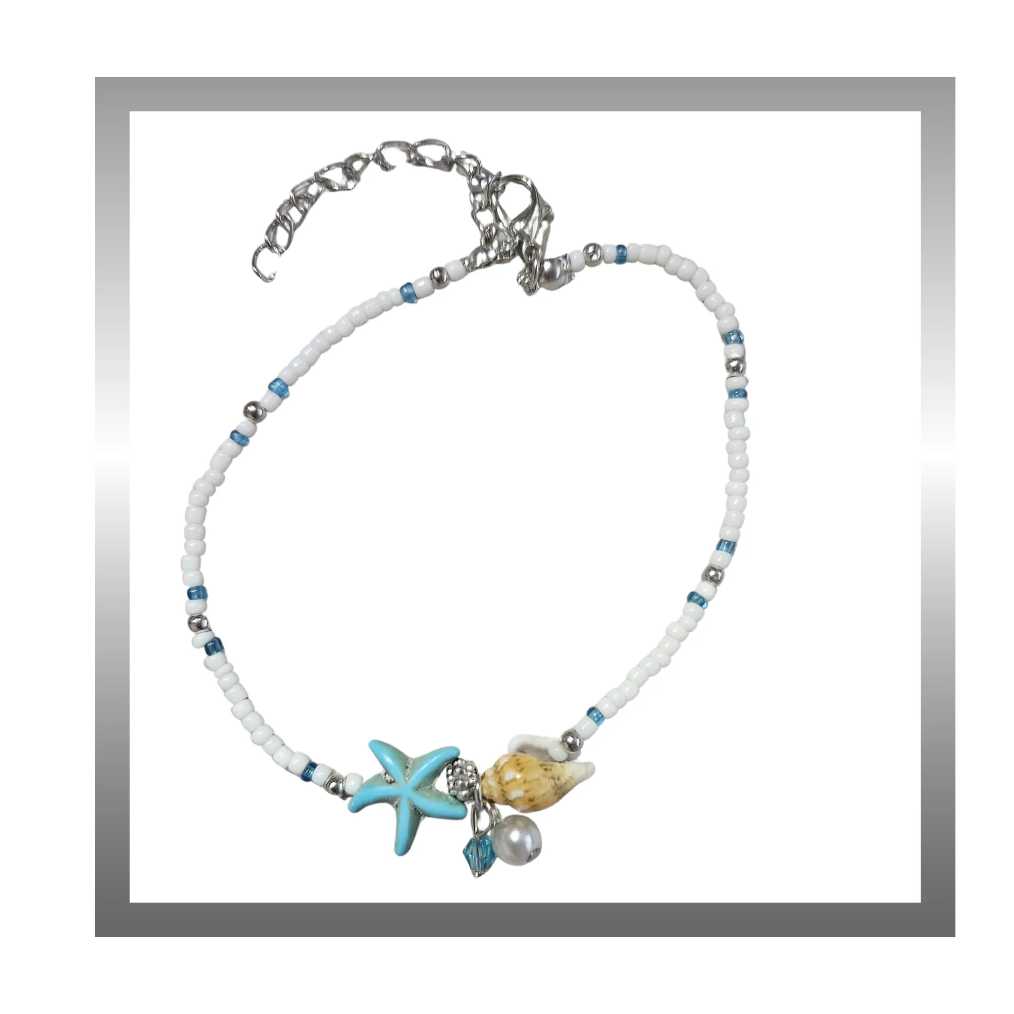 Pearl Charms Accent Anklet Beads