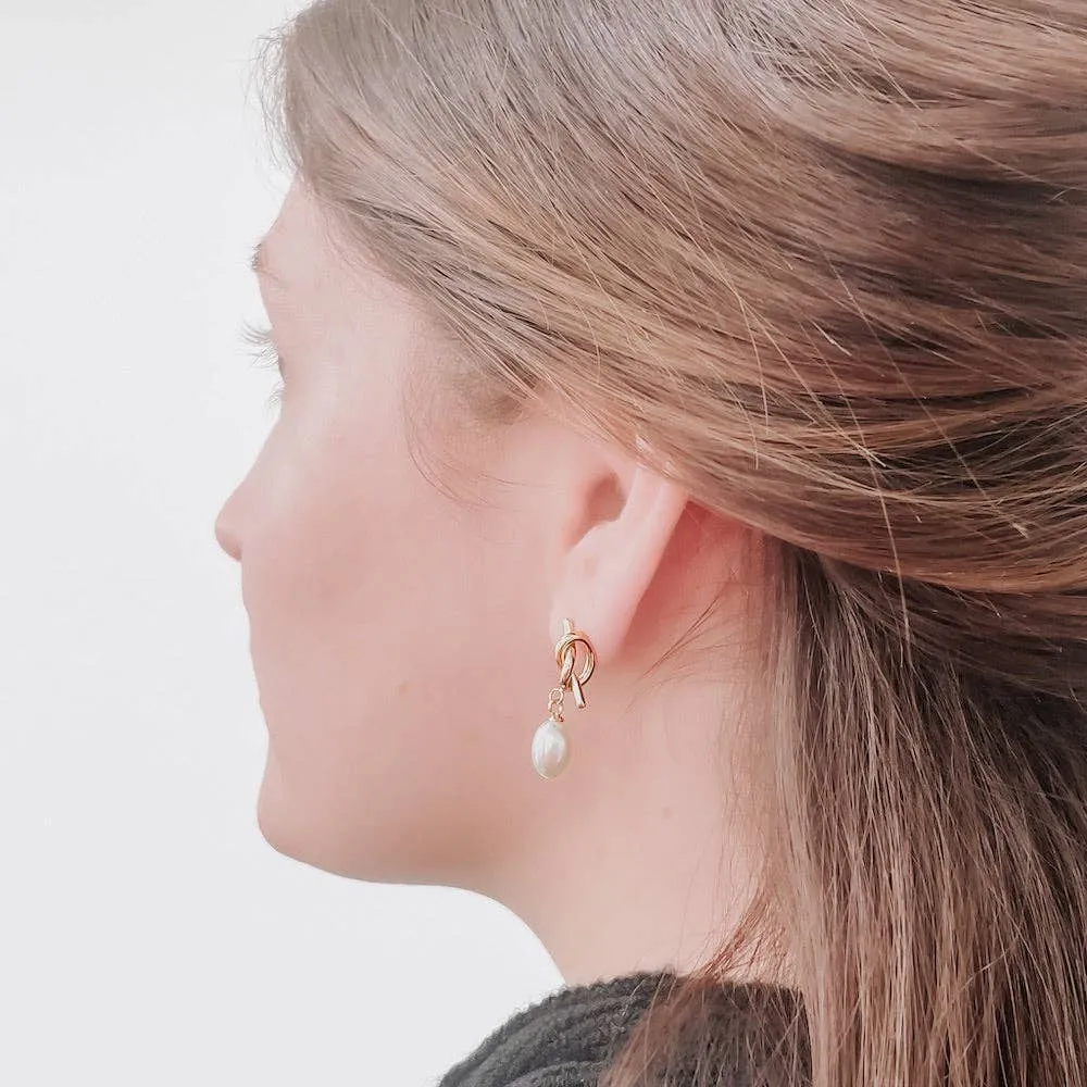 Pearl Drop Earrings Nontarnish