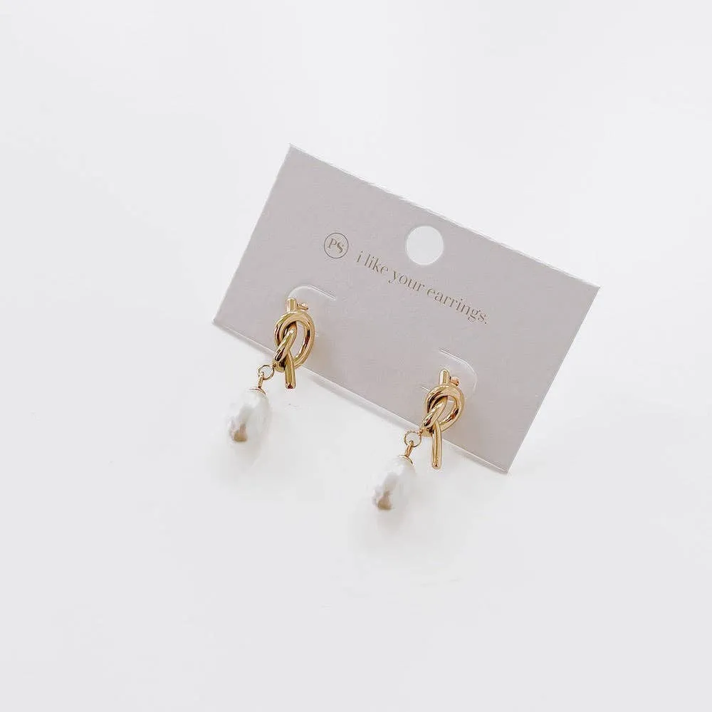 Pearl Drop Earrings Nontarnish