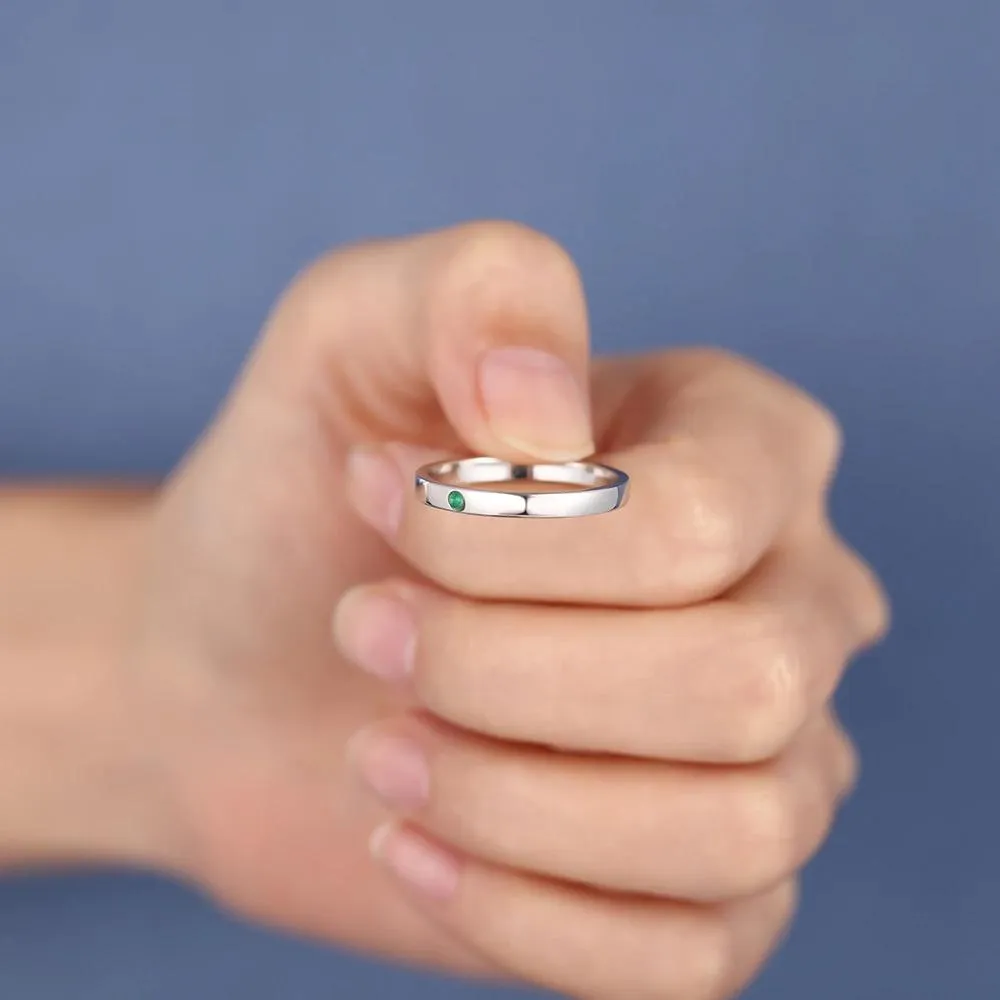 Personalized Birth Stone and Name Ring