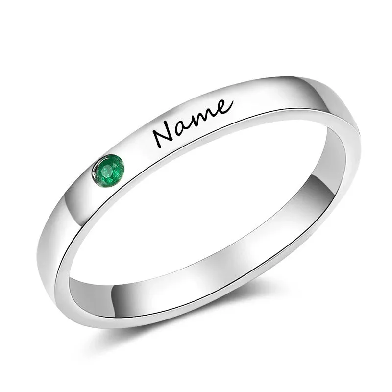 Personalized Birthstone Rings With Names