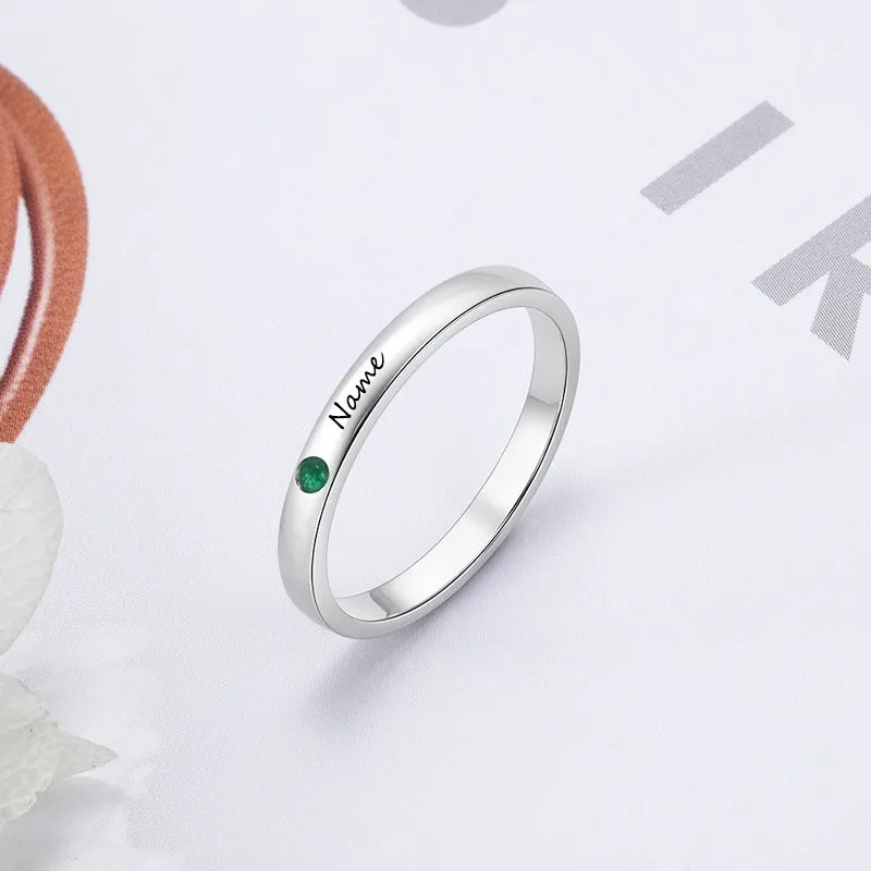 Personalized Birthstone Rings With Names