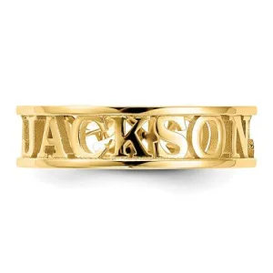 Personalized Name 14K Gold Ring