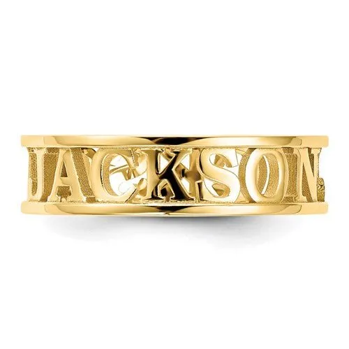 Personalized Name 14K Gold Ring