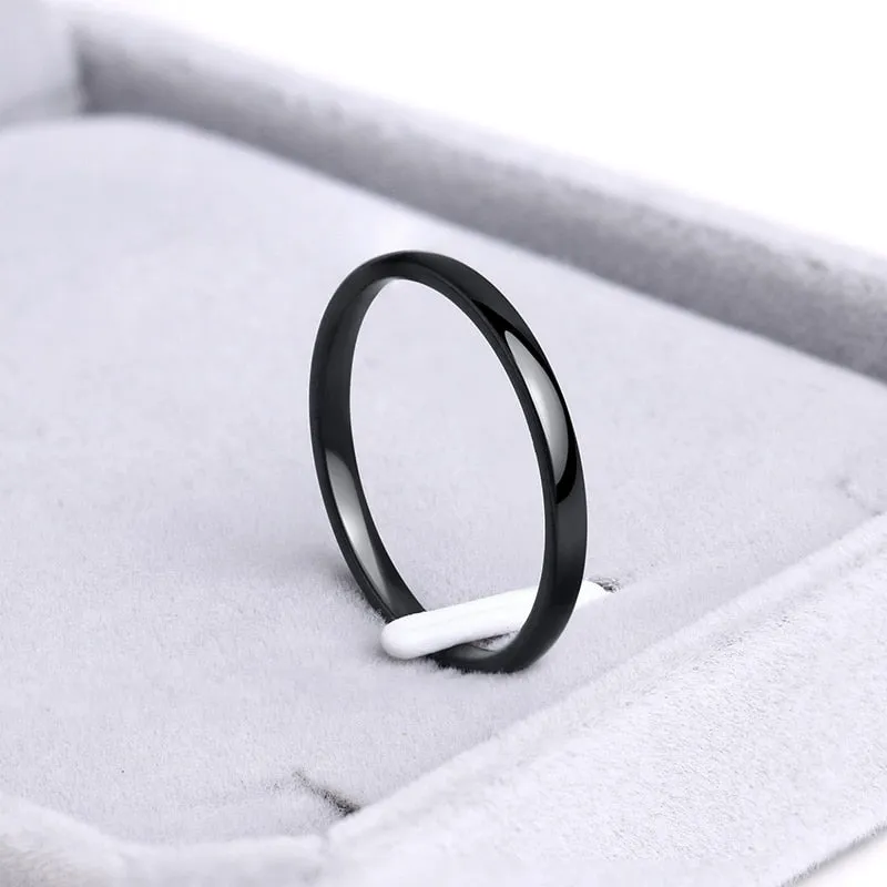 Personalized wedding Bands Stainless Steel Rings Rose Gold